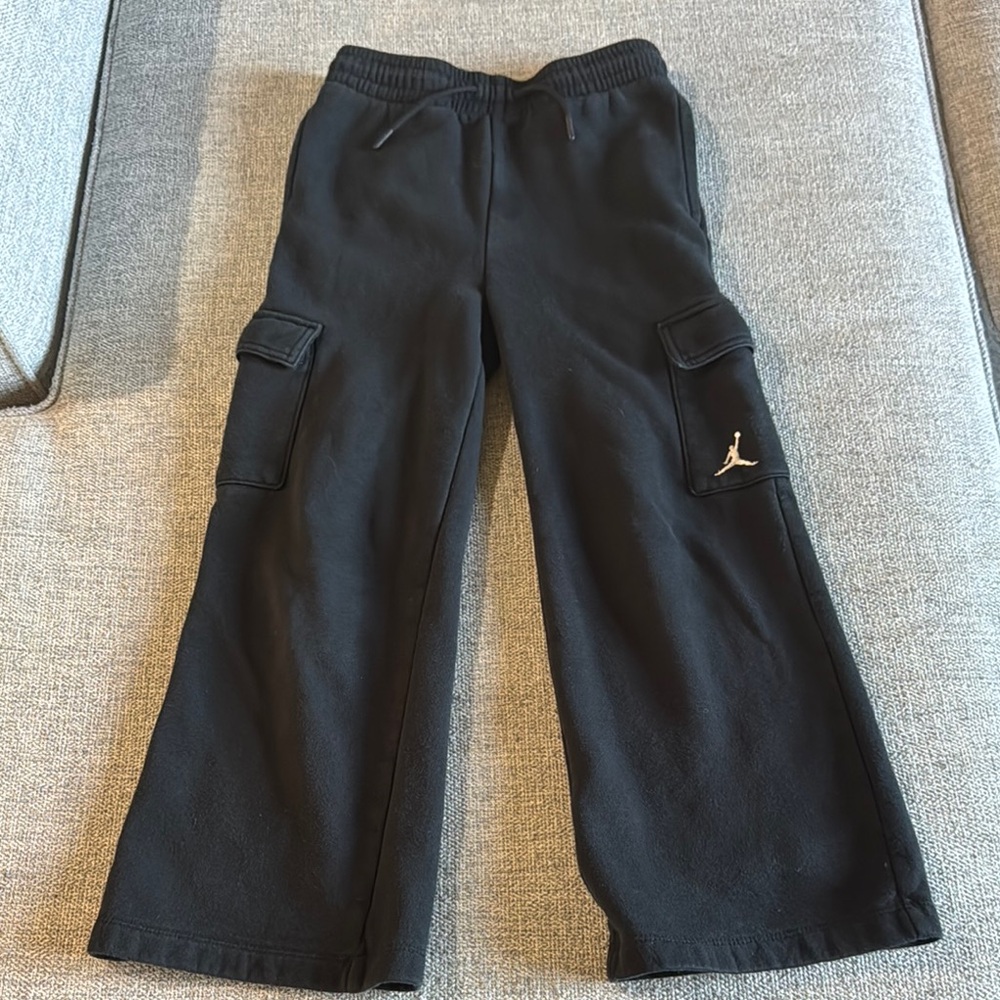 Nike Girls Black Cargo Pants Sweats Size M